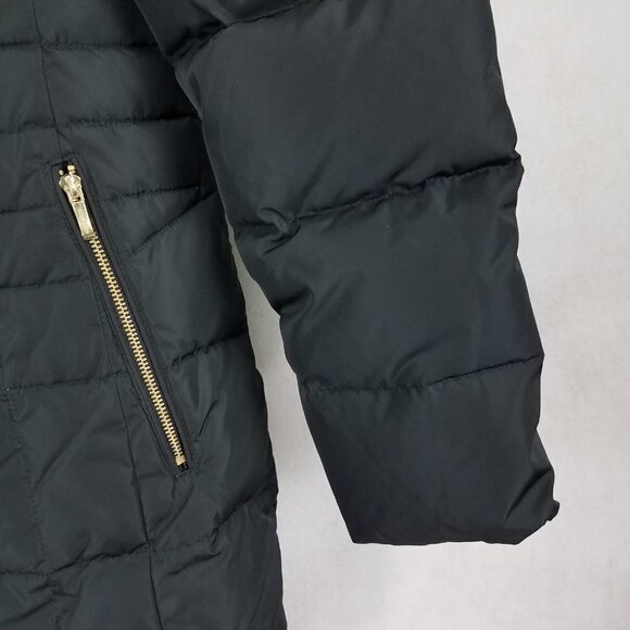 NEW Cole Haan Size XS Taffeta Down Zip up Puffer Coat Shawl Hood/Collar in Black - Picture 6 of 16